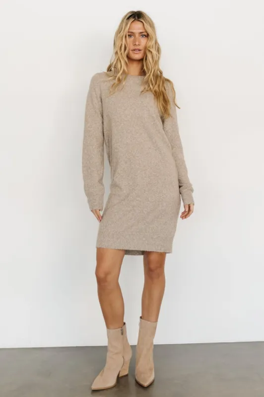 Miller Sweater Dress | Heather Taupe sold by Baltic Born