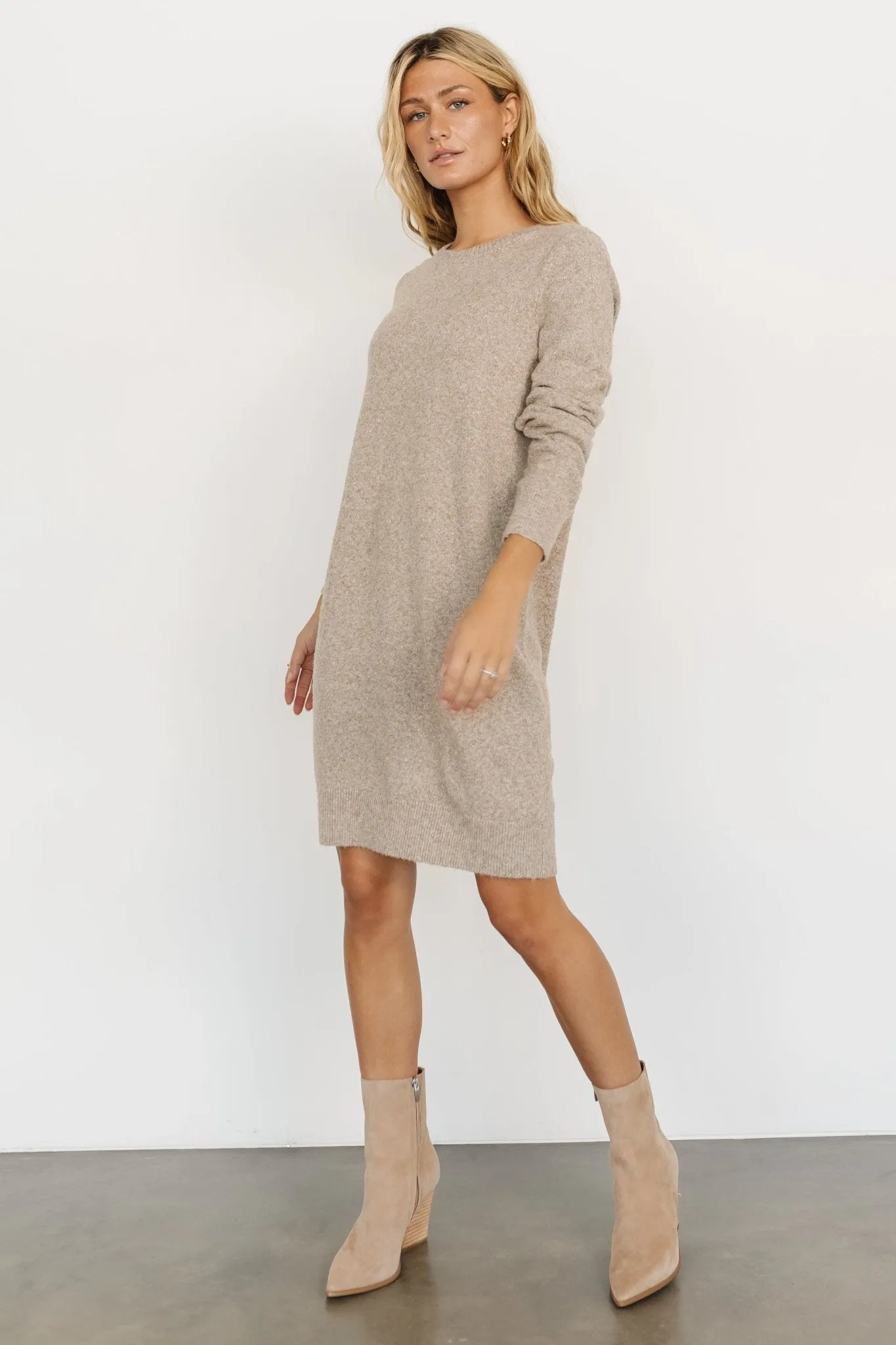 Miller Sweater Dress | Heather Taupe sold by Baltic Born product image thumbnail 5