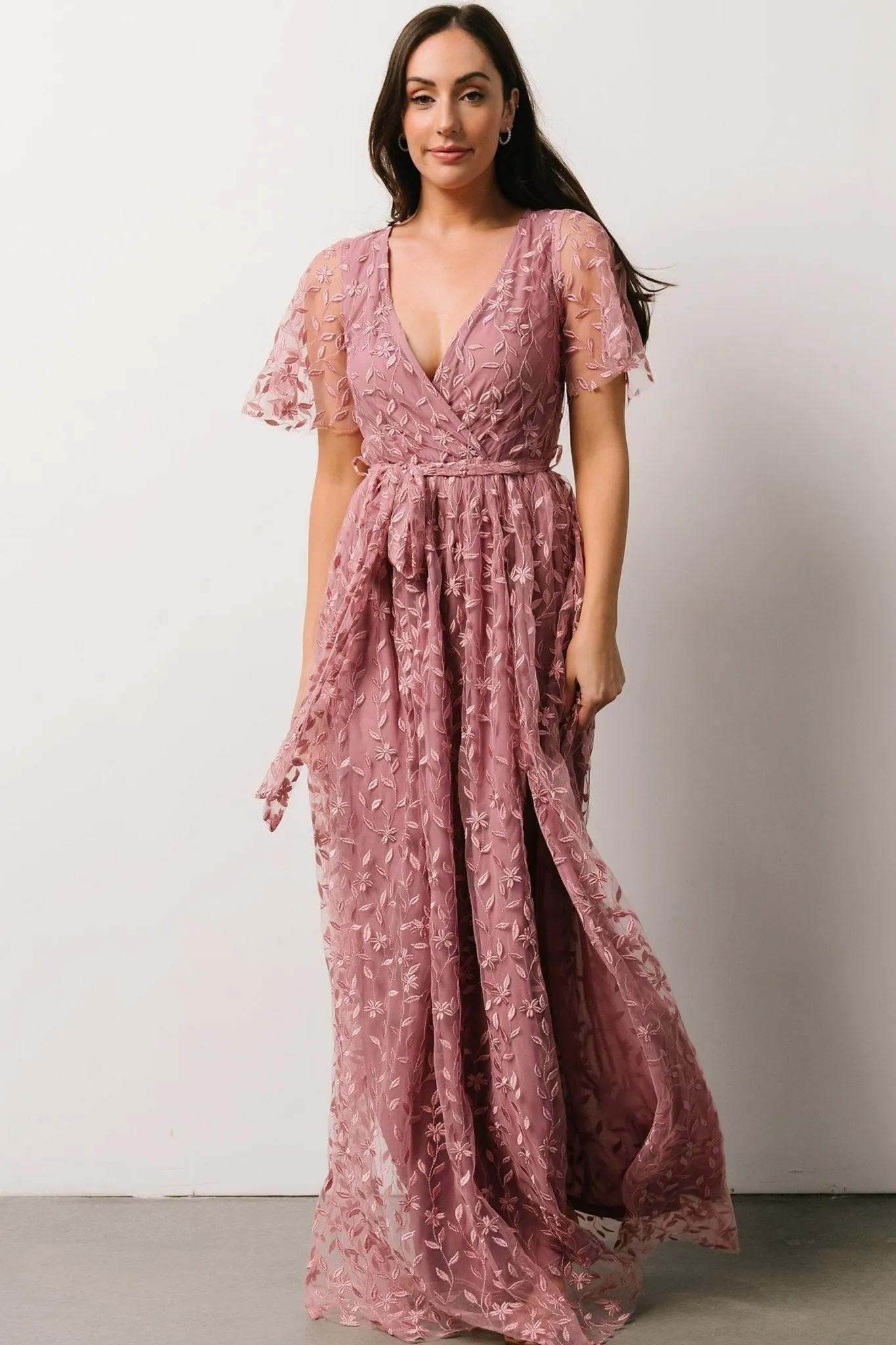 Marseille Embossed Maxi Dress | Orchid sold by Baltic Born