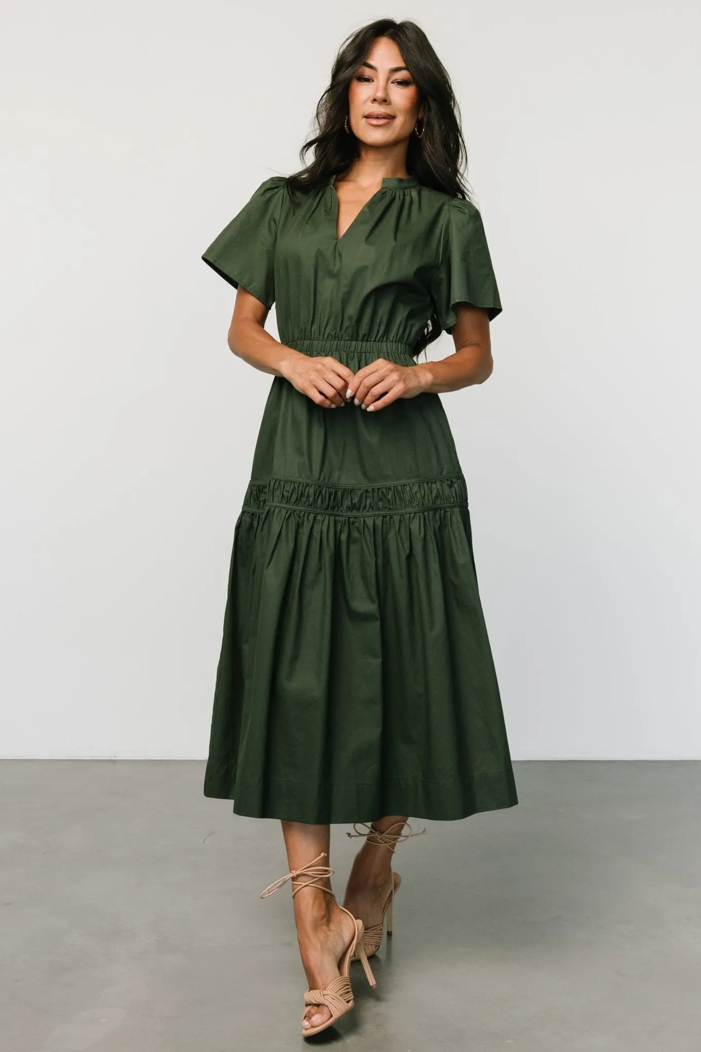 Jerrah Midi Dress | Deep Green sold by Baltic Born product image thumbnail 5