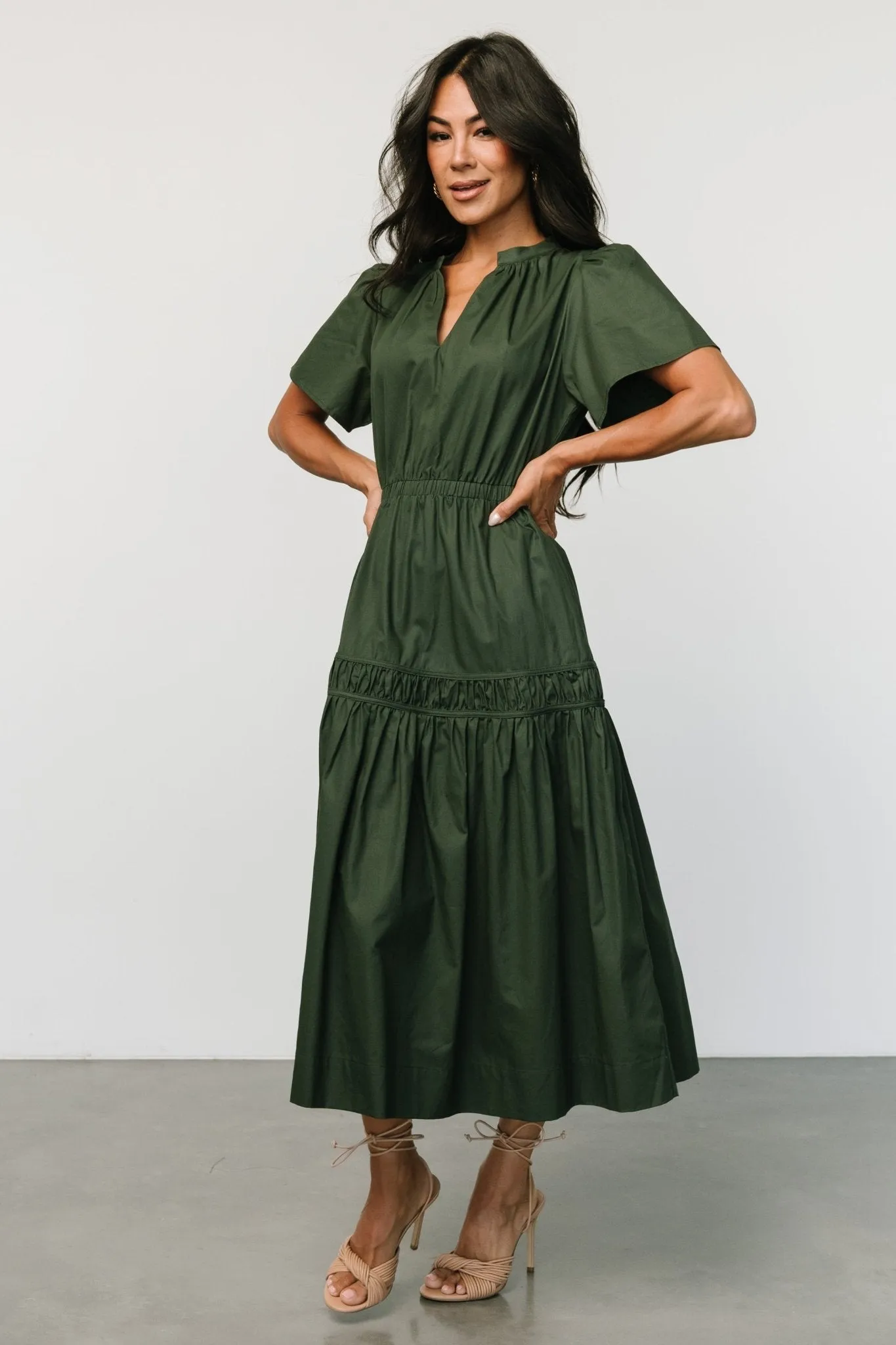 Jerrah Midi Dress | Deep Green sold by Baltic Born product image thumbnail 3