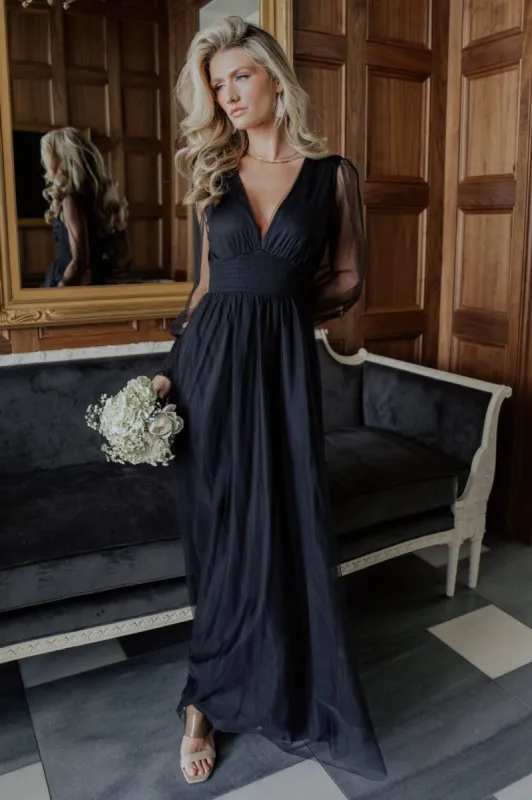 Layla Tulle Maxi Dress | Black sold by Baltic Born