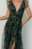 Carmine Maxi Dress | Green Floral sold by Baltic Born