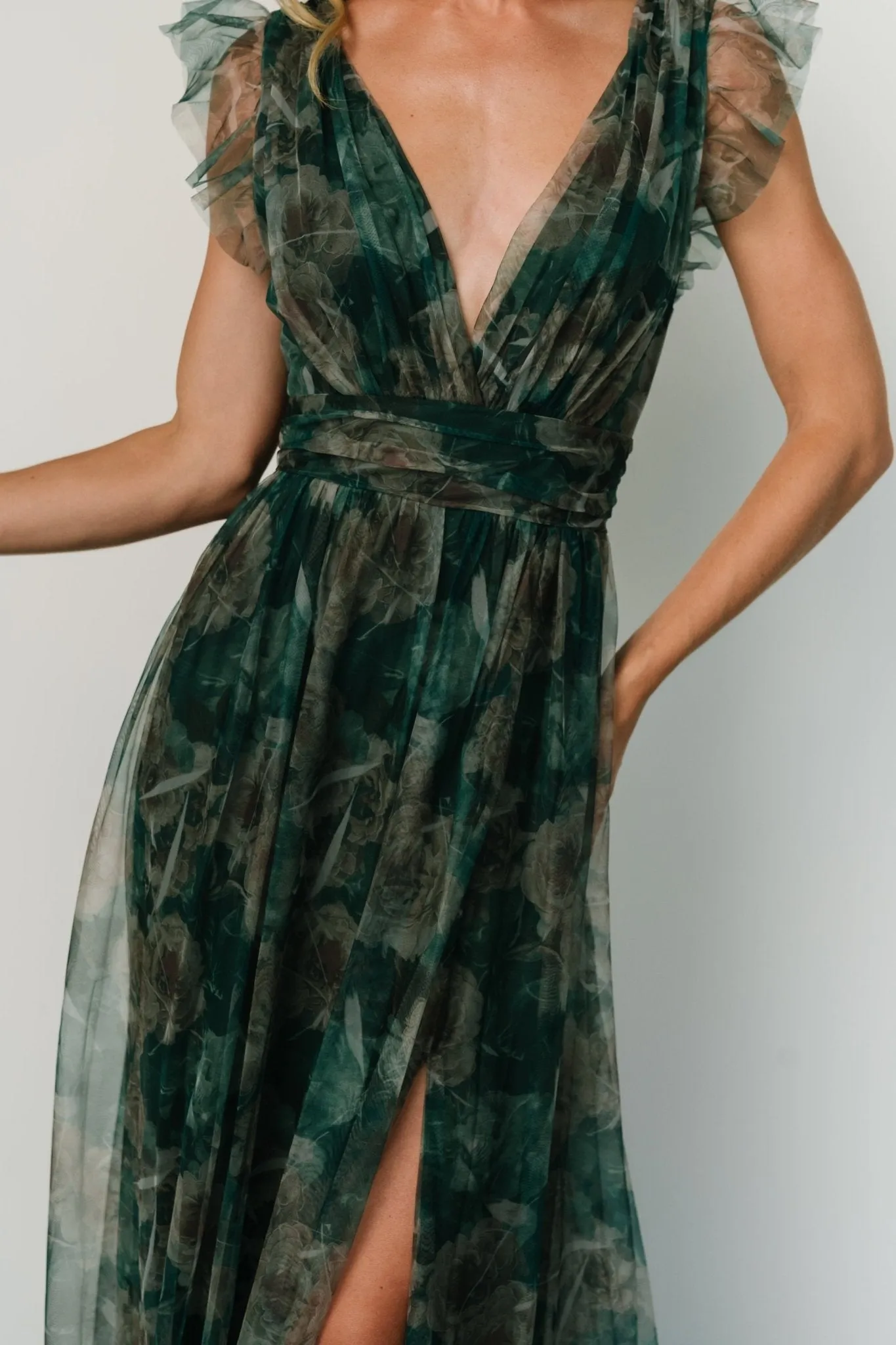 Carmine Maxi Dress | Green Floral sold by Baltic Born product image thumbnail 2