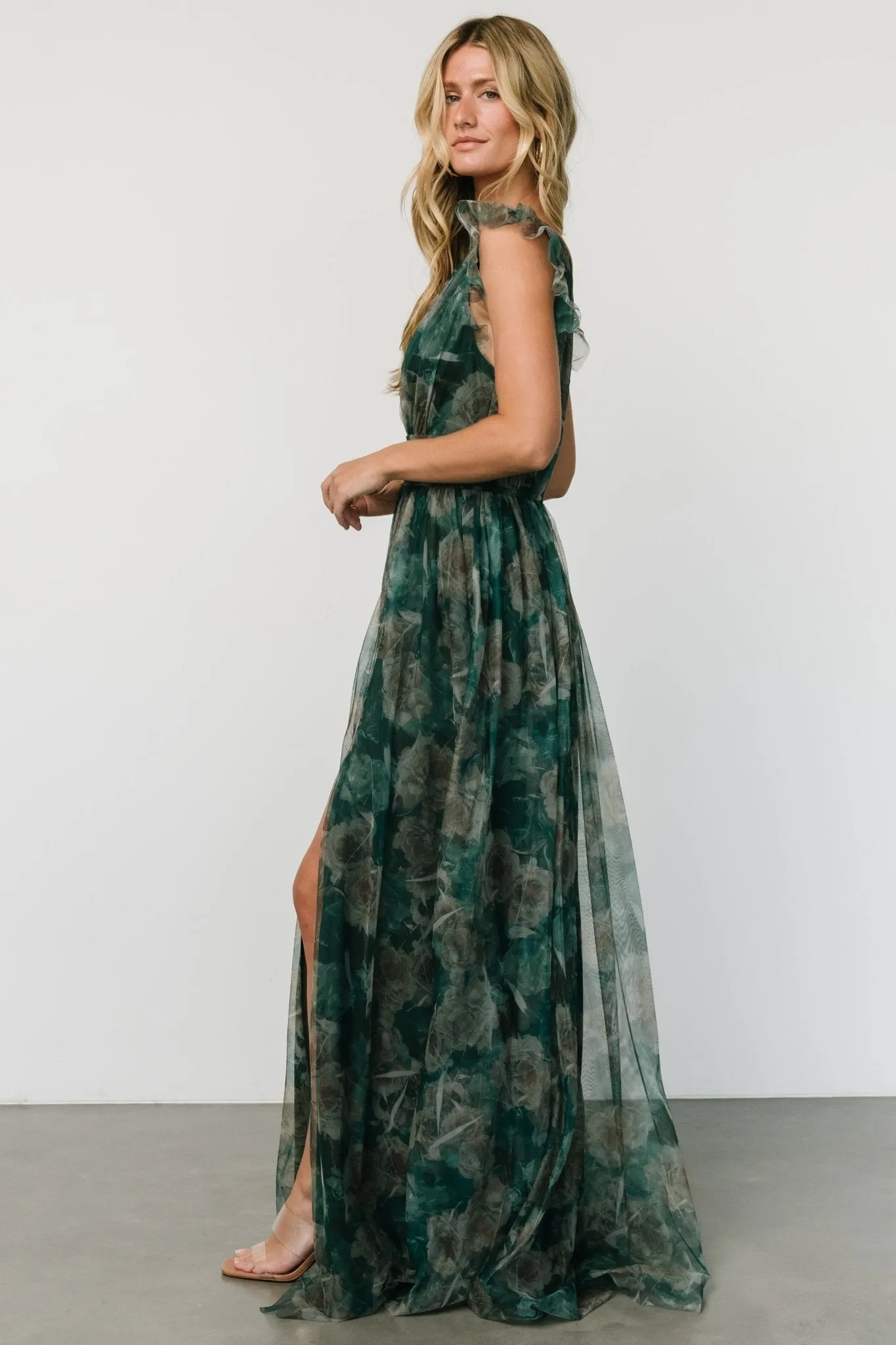 Carmine Maxi Dress | Green Floral sold by Baltic Born product image thumbnail 3