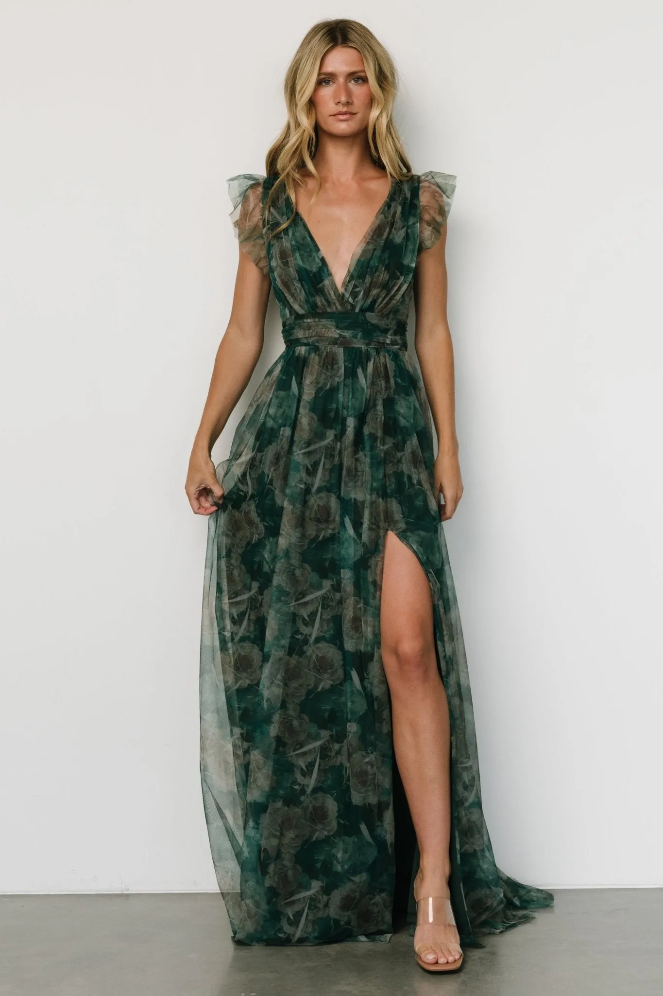Carmine Maxi Dress | Green Floral sold by Baltic Born product image thumbnail 4