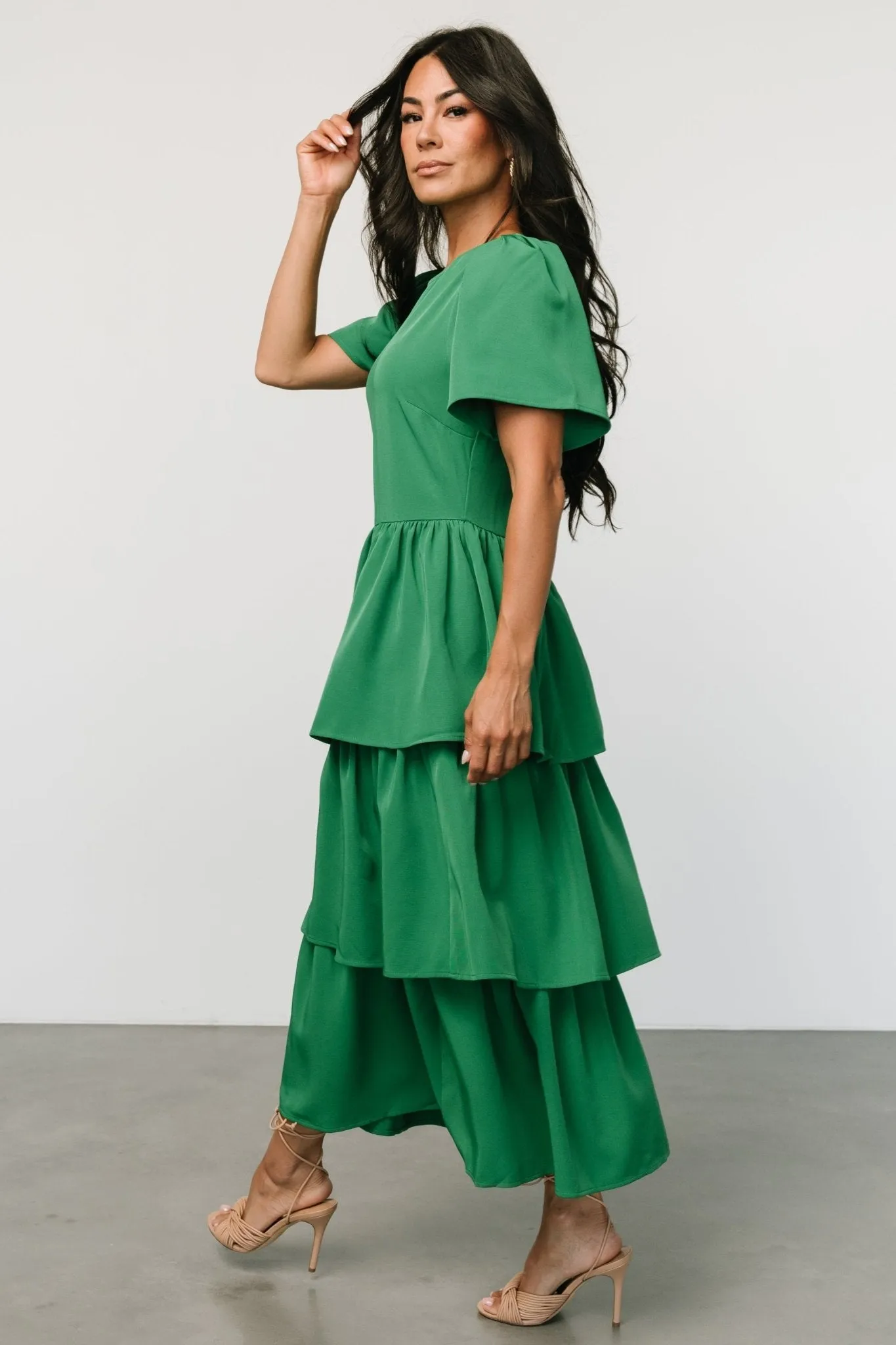 Cadenza Tiered Maxi Dress | Green sold by Baltic Born product image thumbnail 3