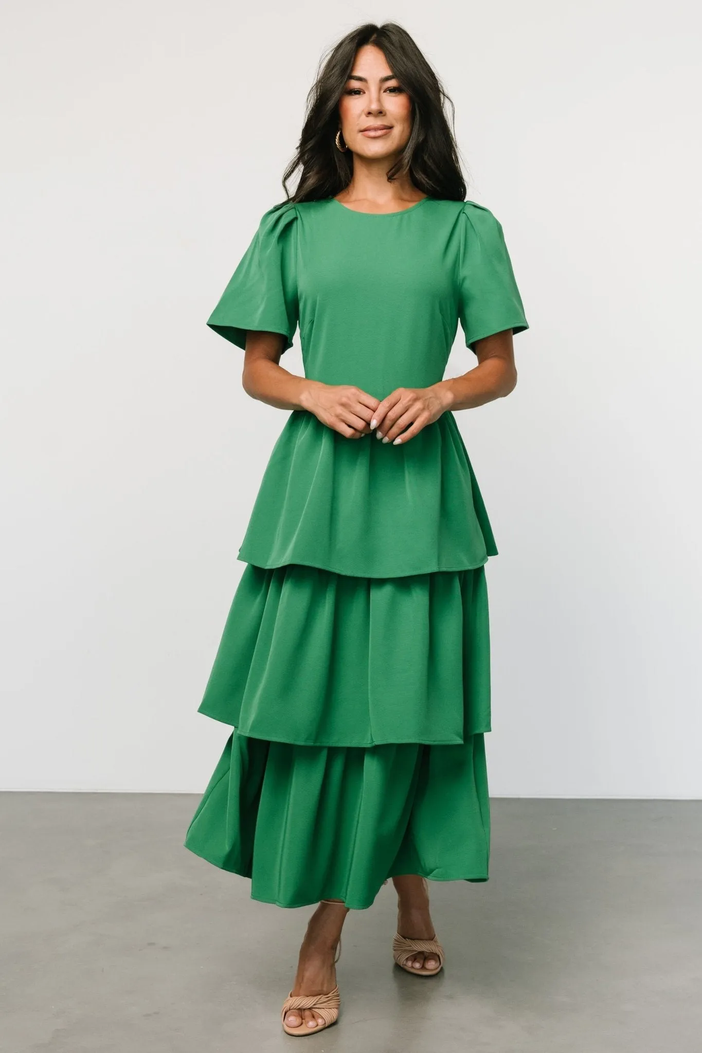 Cadenza Tiered Maxi Dress | Green sold by Baltic Born product image thumbnail 4