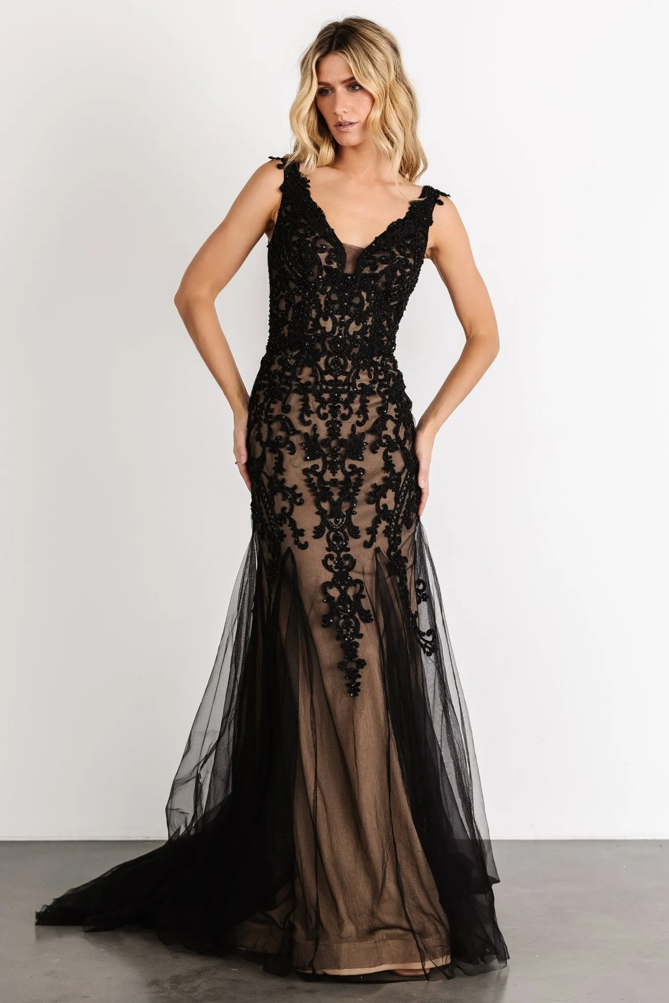 Worship Bridal Gown | Black + Nude sold by Baltic Born product image thumbnail 4