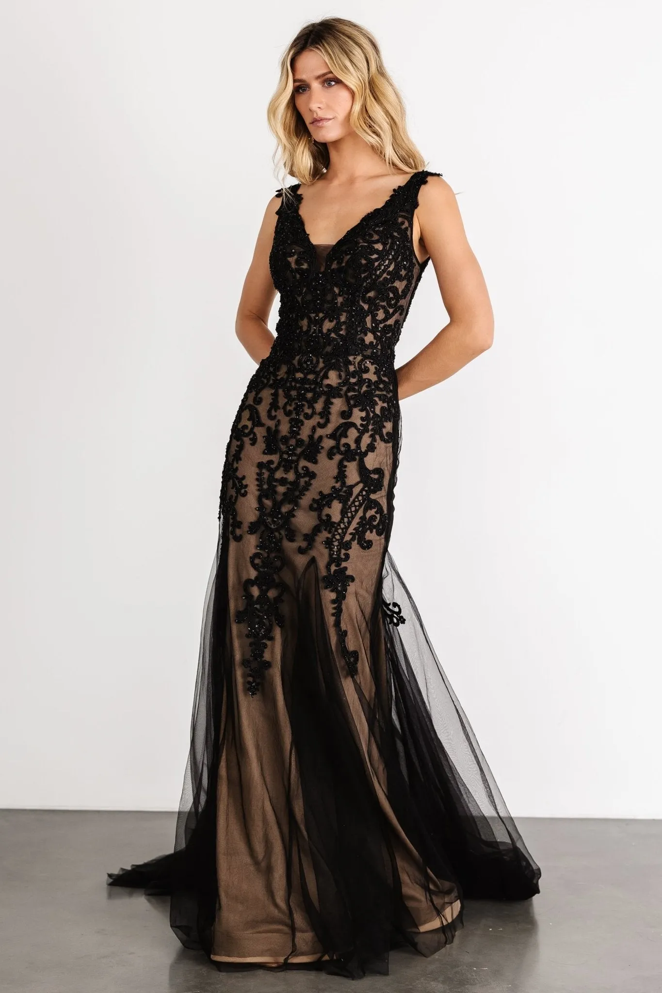 Worship Bridal Gown | Black + Nude sold by Baltic Born product image thumbnail 5