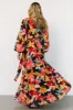 Katinka Wrap Maxi Dress | Tropical Night Floral sold by Baltic Born