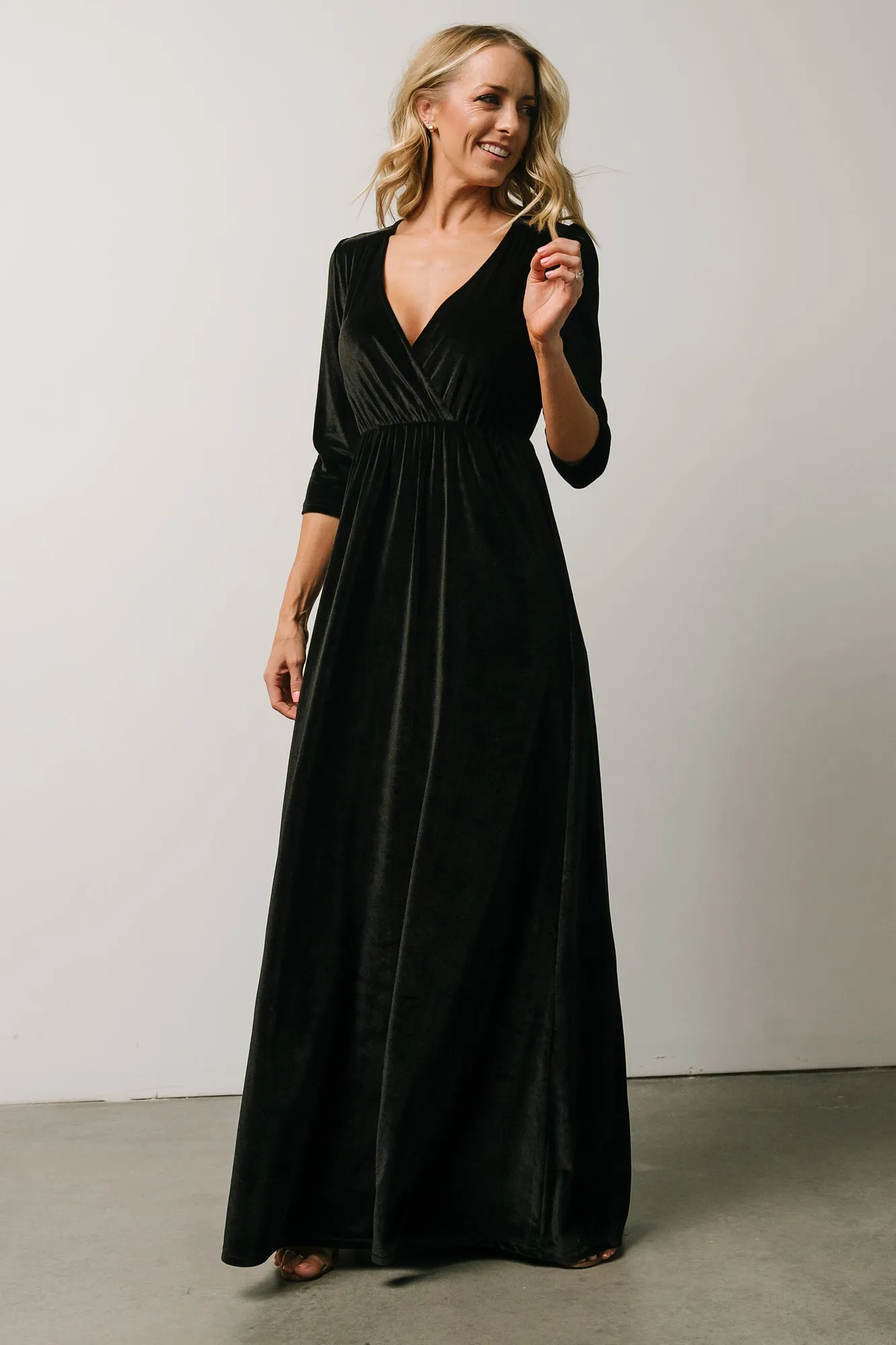 Sofia Velvet Maxi Dress | Black sold by Baltic Born product image thumbnail 4