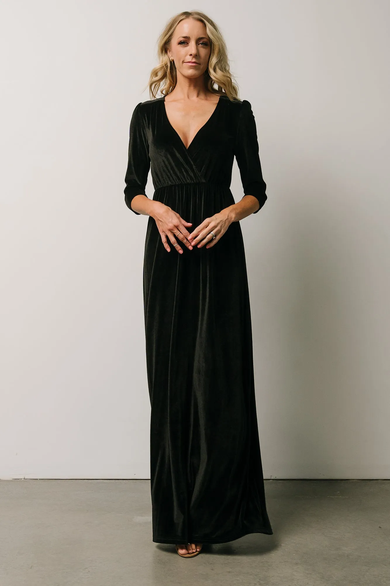 Sofia Velvet Maxi Dress | Black sold by Baltic Born product image thumbnail 5