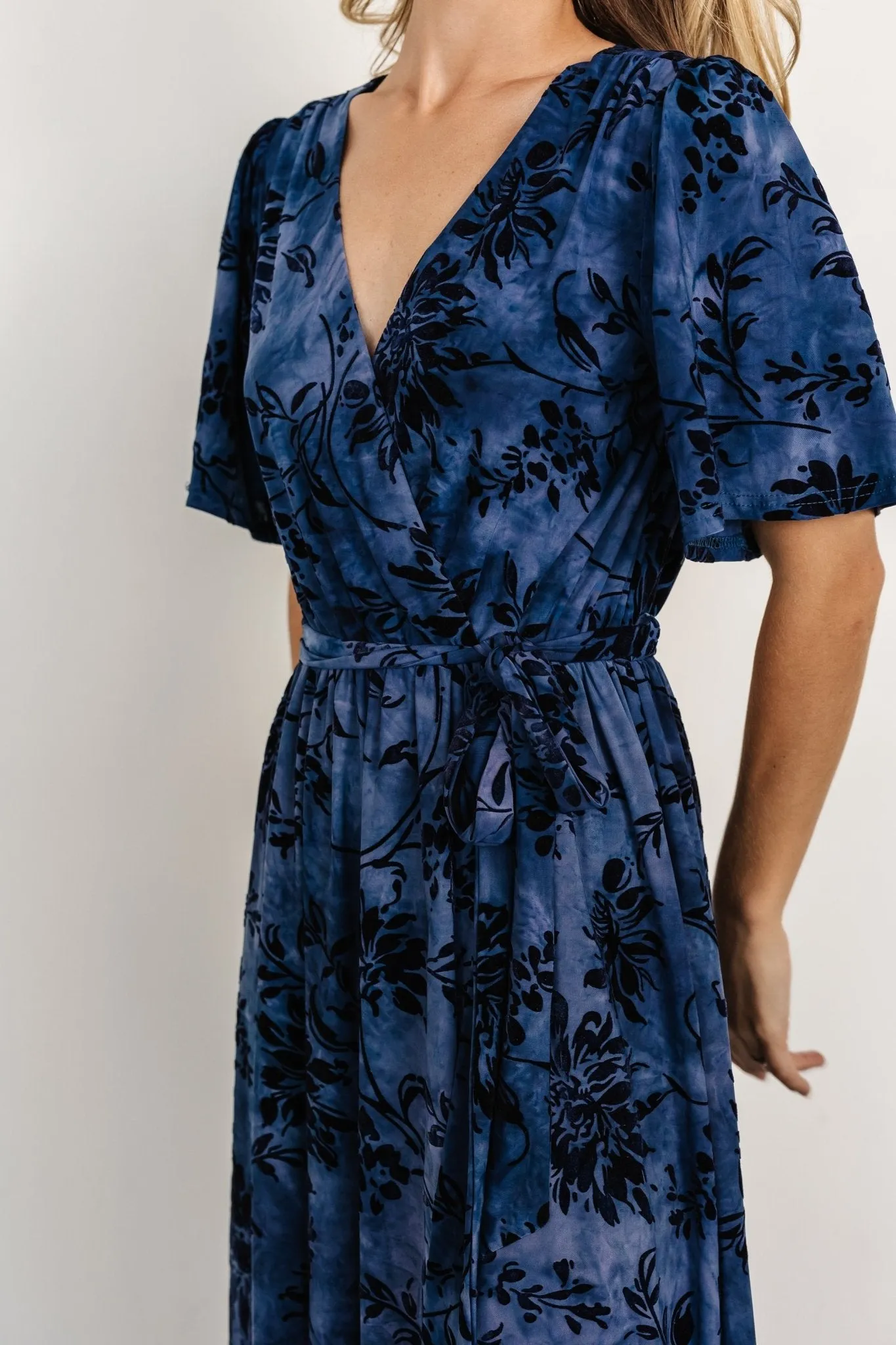 Uma Velvet Maxi Dress | Navy sold by Baltic Born product image thumbnail 5