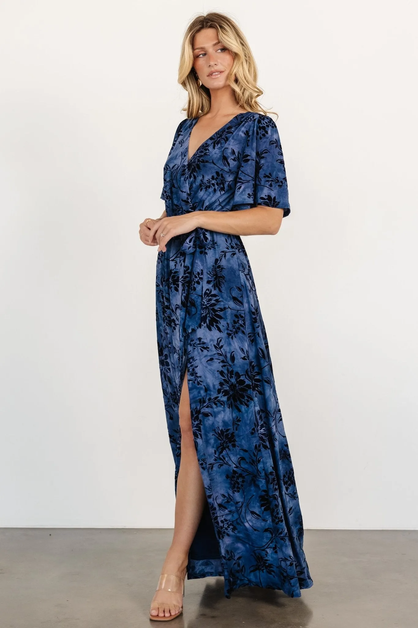 Uma Velvet Maxi Dress | Navy sold by Baltic Born product image thumbnail 2