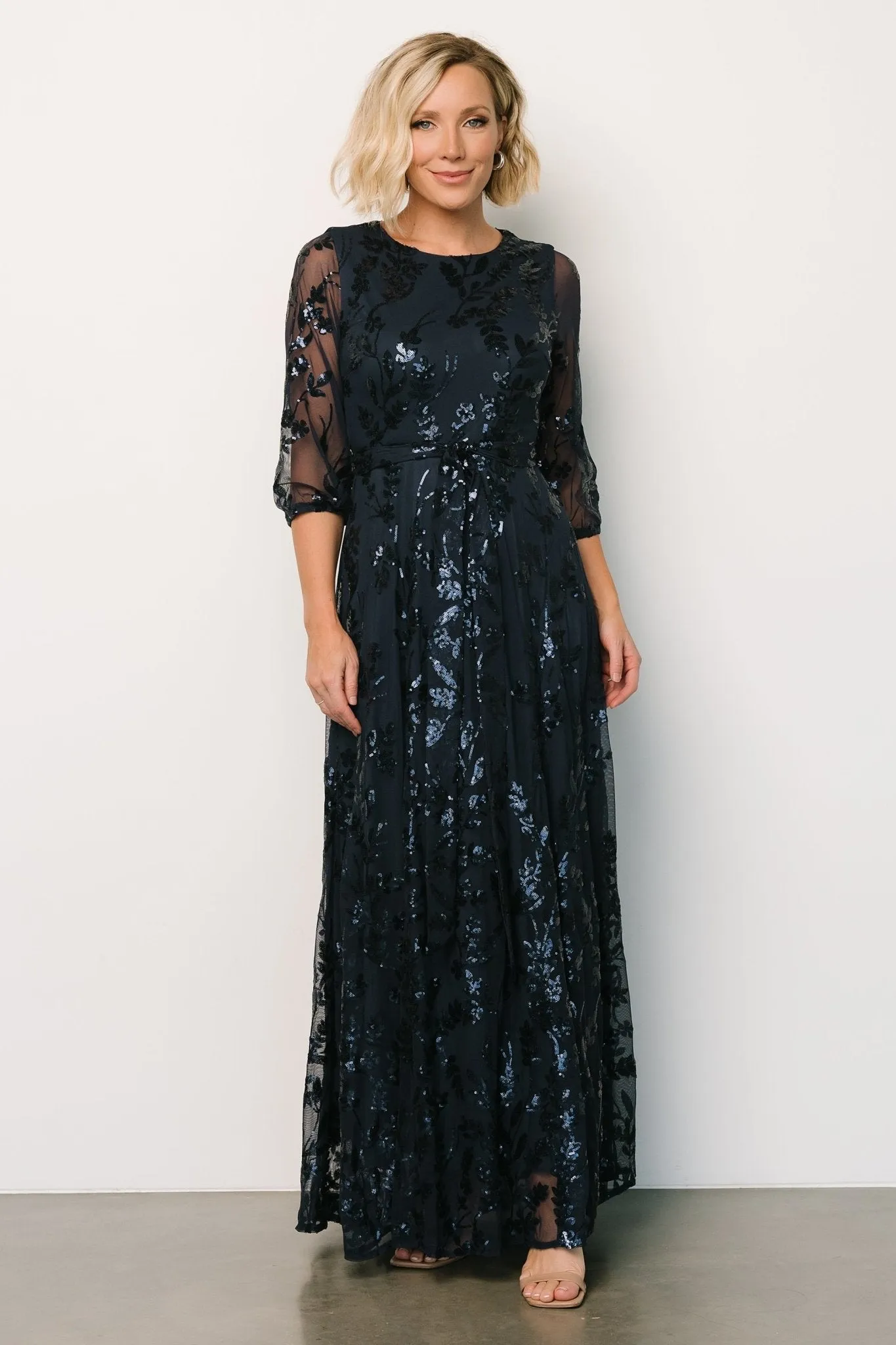 Destiny Sequin Maxi Dress | Navy sold by Baltic Born product image thumbnail 2
