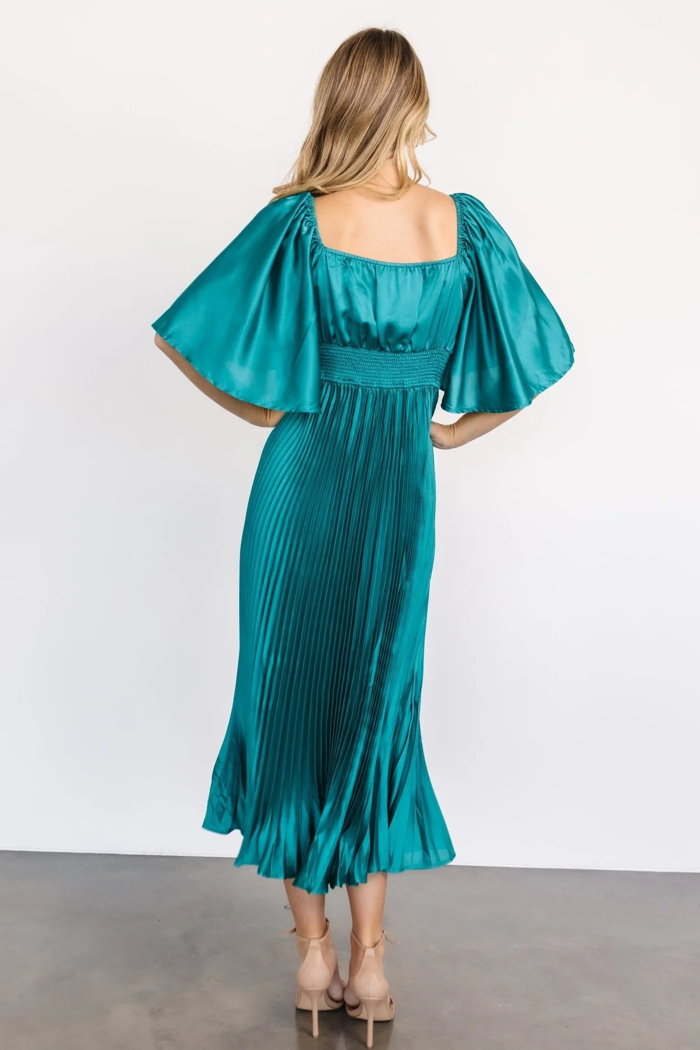 Aubree Pleated Dress | Jewel Green sold by Baltic Born product image thumbnail 5