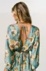 Joni Satin Midi Dress | Blue Multi sold by Baltic Born