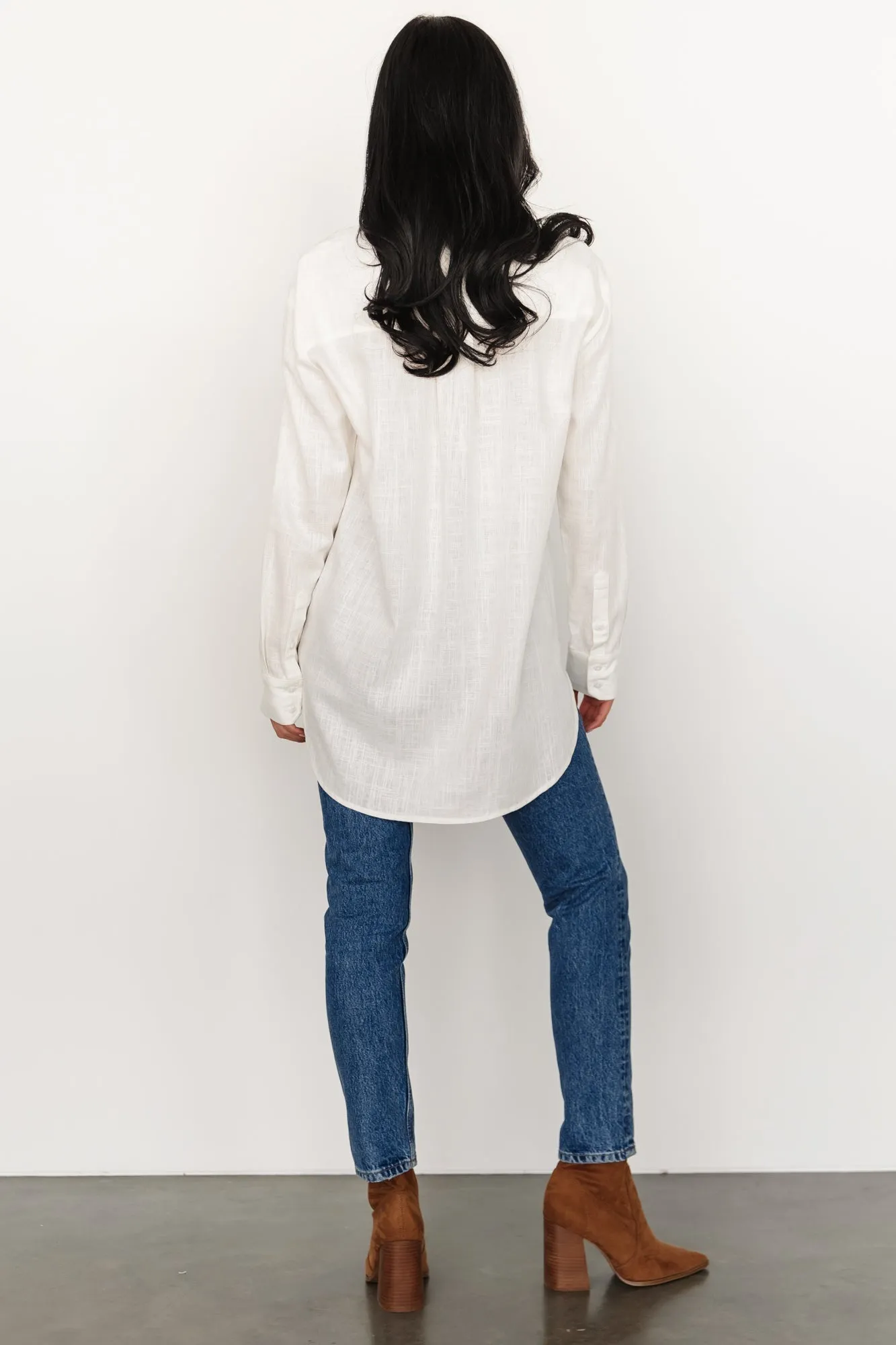 Harlan Linen Button Down Top | Off White sold by Baltic Born product image thumbnail 5