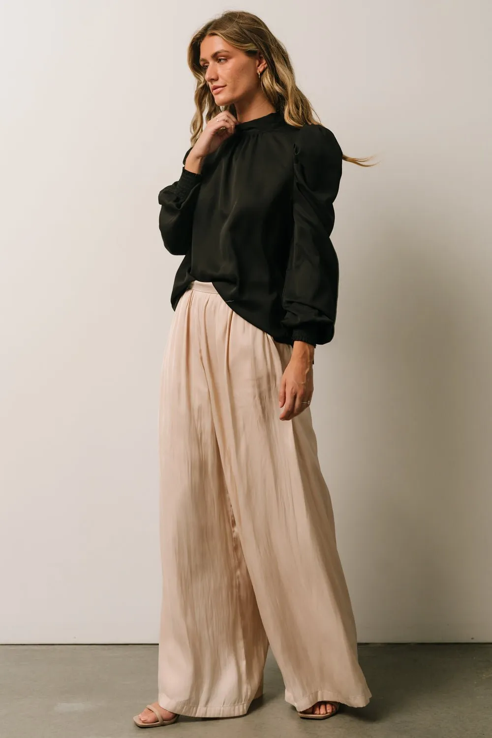 Jayla Palazzo Satin Pant | Champagne sold by Baltic Born product image thumbnail 3