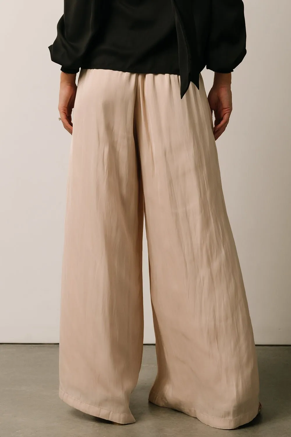 Jayla Palazzo Satin Pant | Champagne sold by Baltic Born product image thumbnail 4