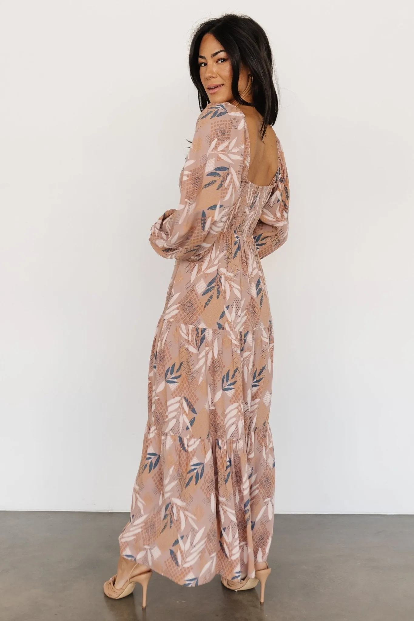 Barbara Maxi Dress | Dusty Mauve Print sold by Baltic Born product image thumbnail 2