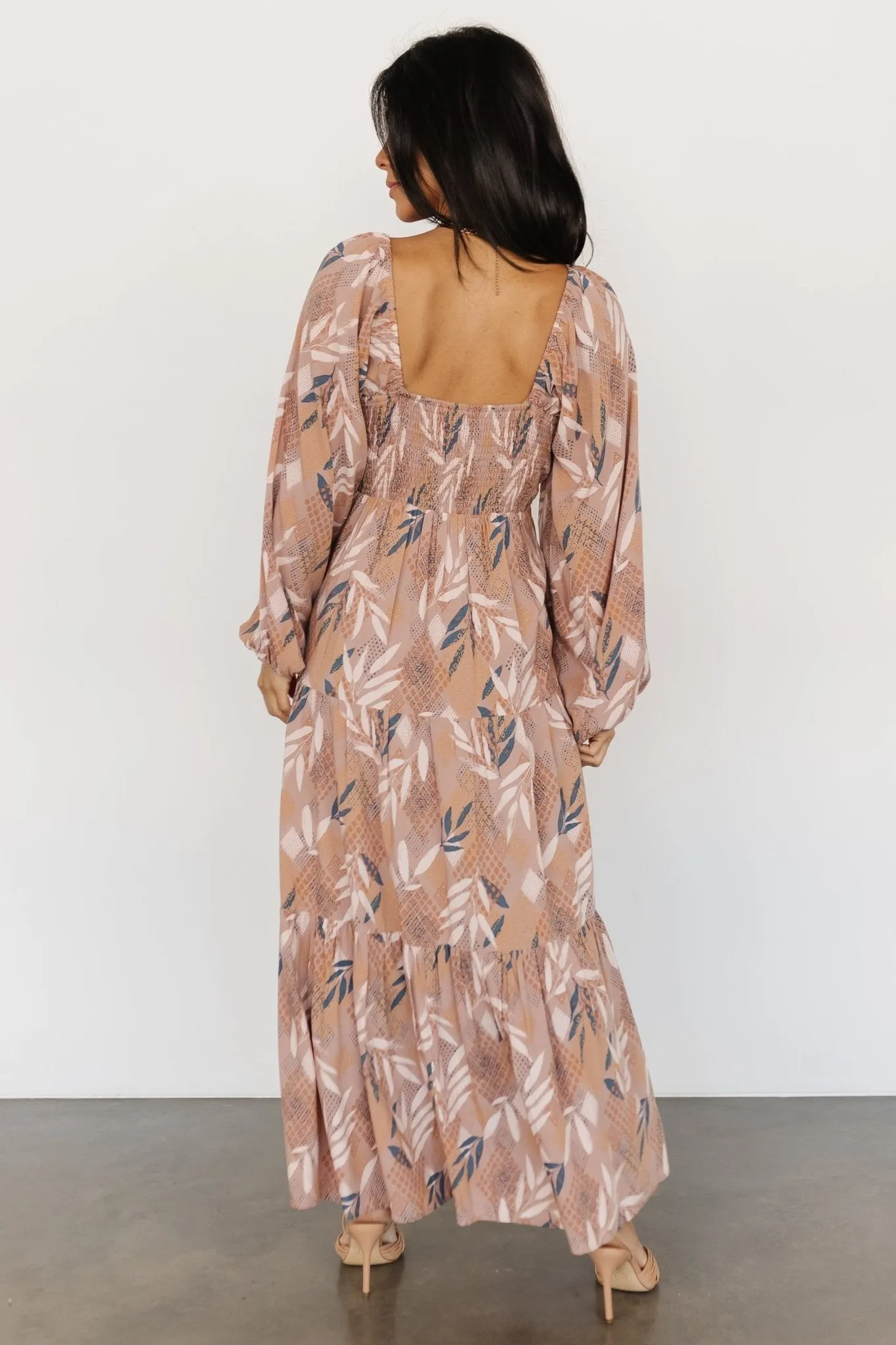 Barbara Maxi Dress | Dusty Mauve Print sold by Baltic Born product image thumbnail 4
