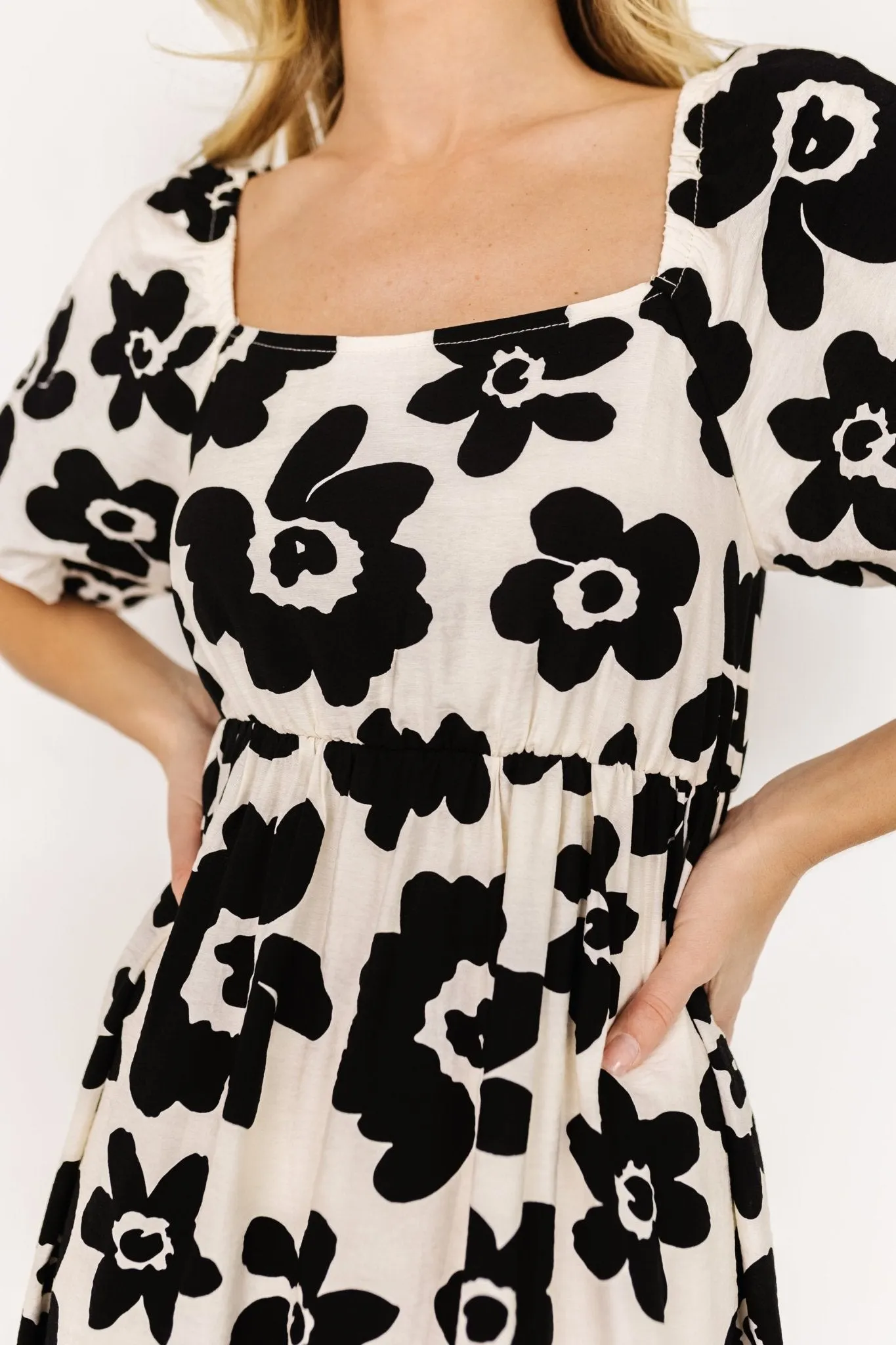 Kasey Maxi Dress | Black + Ivory Print sold by Baltic Born product image thumbnail 4