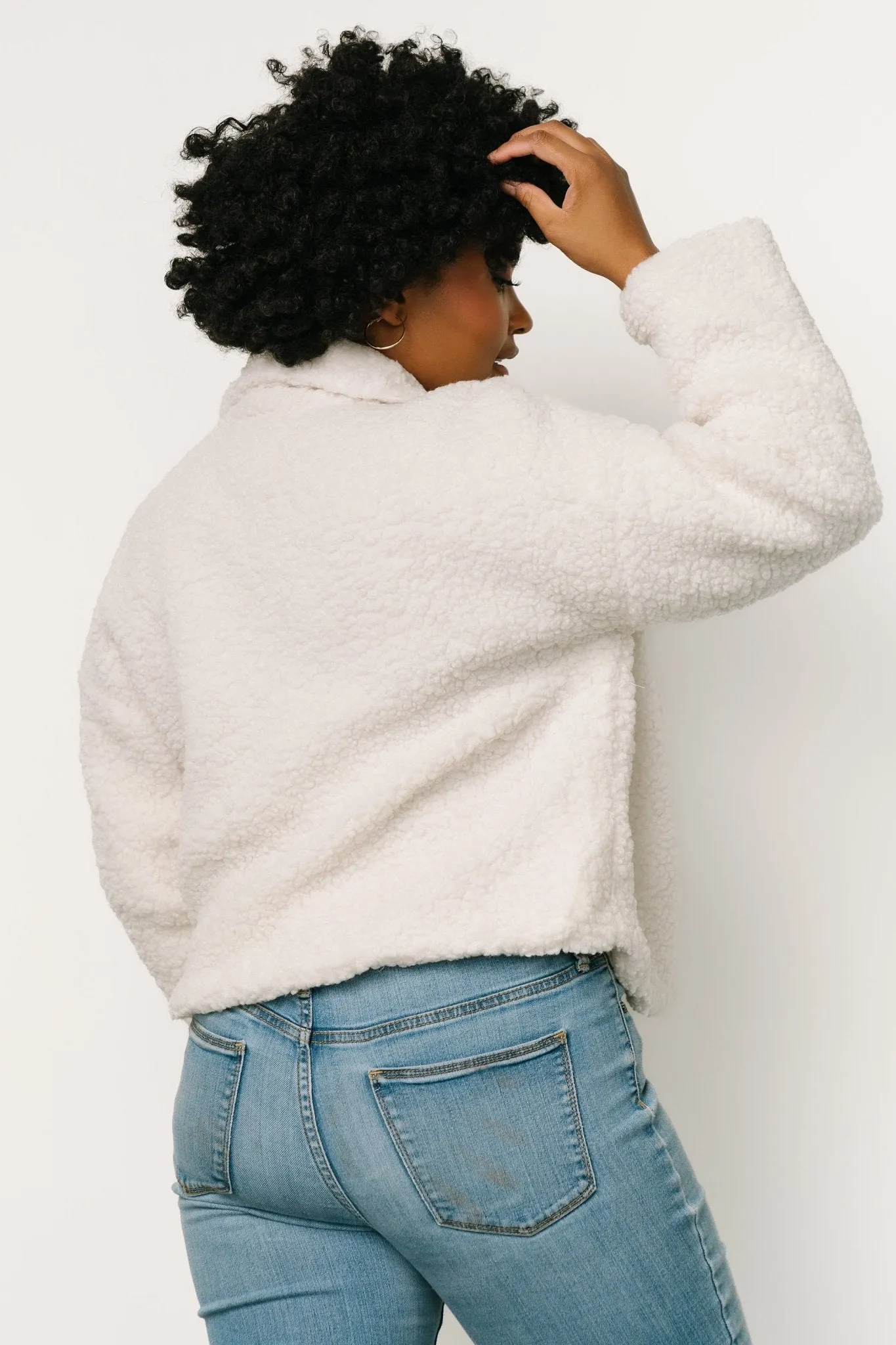 Crest Sherpa Jacket | Off White sold by Baltic Born product image thumbnail 5