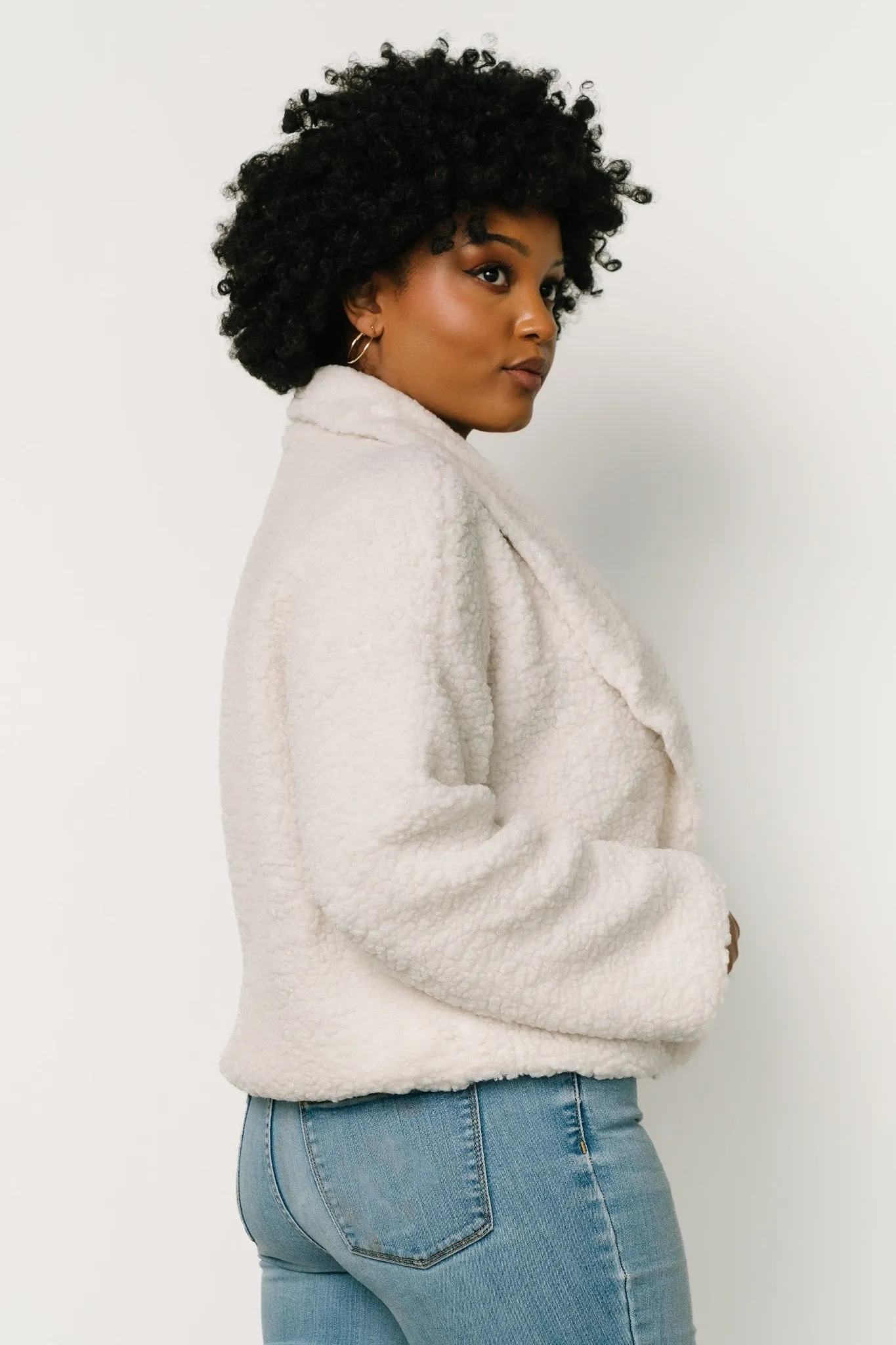 Crest Sherpa Jacket | Off White sold by Baltic Born product image thumbnail 4