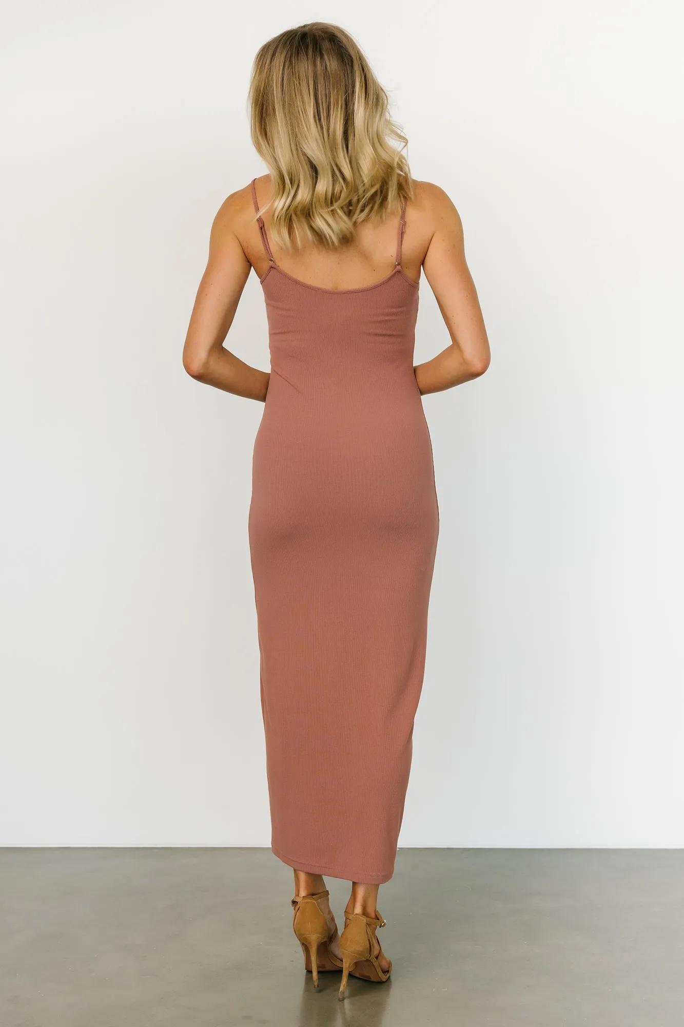 Ramsey Bodycon Tank Dress | Dusty Mauve sold by Baltic Born product image thumbnail 4