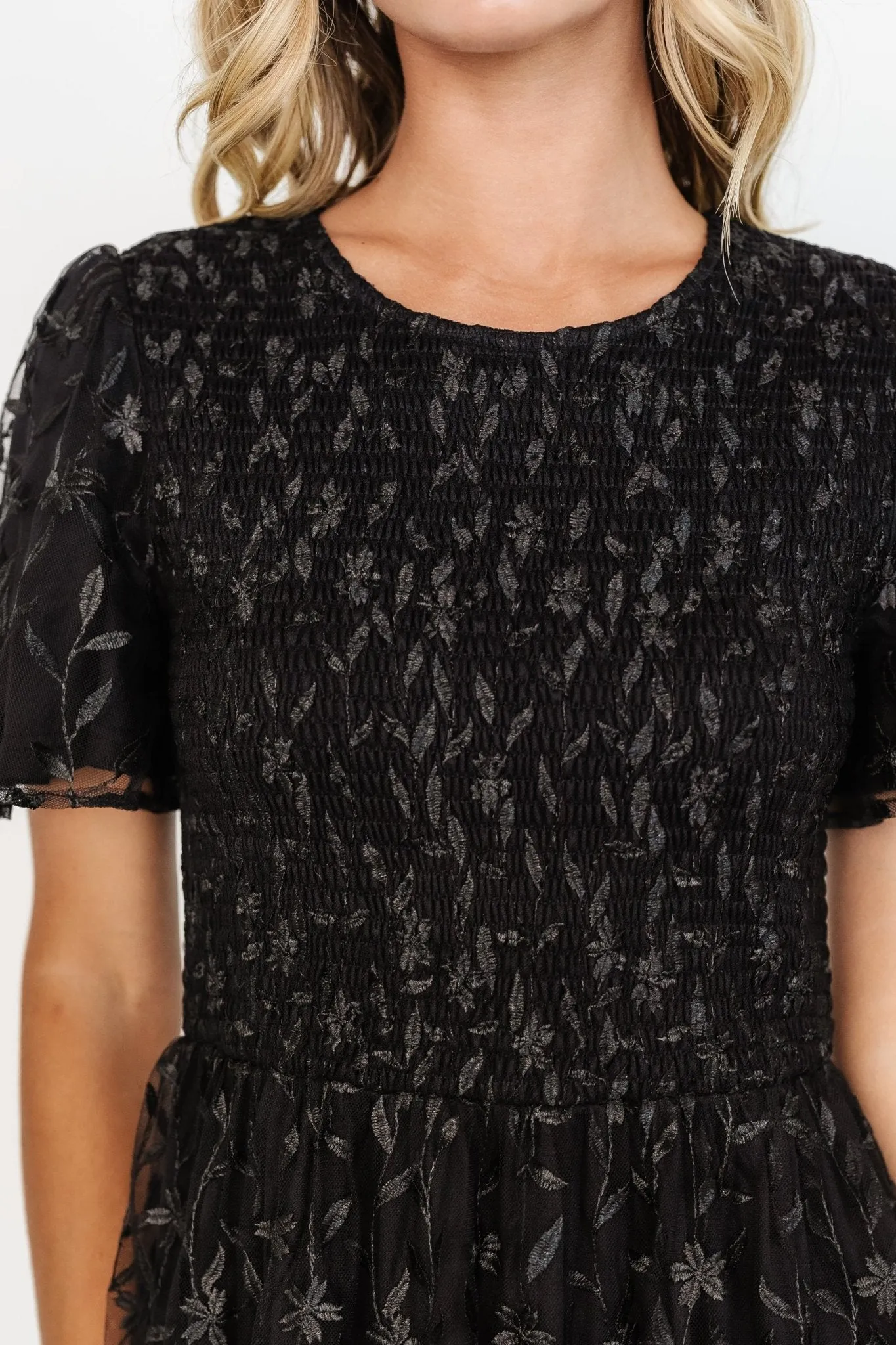 Cara Embroidered Midi Dress | Black sold by Baltic Born product image thumbnail 2