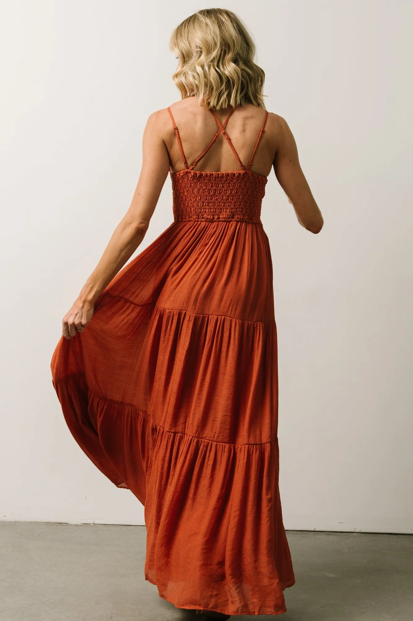 Summerlin Lace Top Maxi Dress | Rust sold by Baltic Born product image thumbnail 4