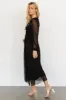 Devlyn Pleated Dress | Black Shimmer sold by Baltic Born