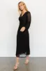 Devlyn Pleated Dress | Black Shimmer sold by Baltic Born