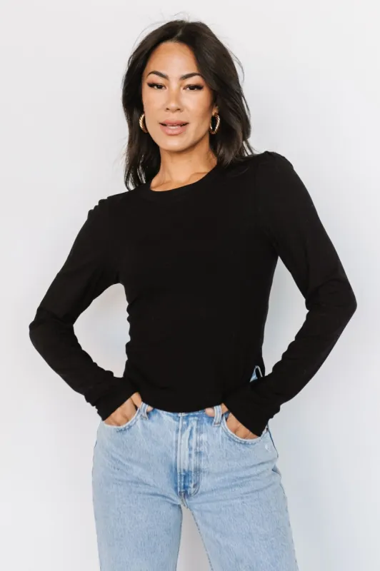 Fare Ribbed Top | Black sold by Baltic Born