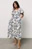 Graceland Maxi Dress | Cream + Navy Floral sold by Baltic Born