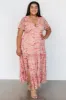 Audrey Deep V Maxi Dress | Blush Floral sold by Baltic Born