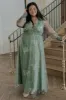 Layla Tulle Maxi Dress | Dusty Green Floral sold by Baltic Born