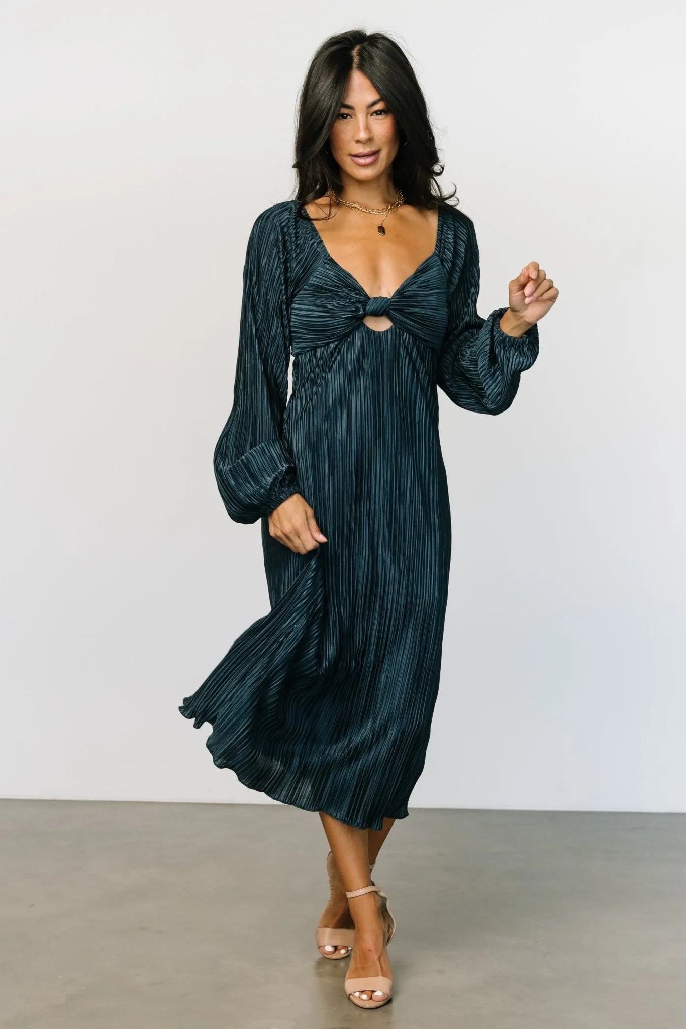Amani Pleated Midi Dress | Peacock sold by Baltic Born product image thumbnail 3