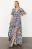 Verona Smocked Maxi Dress | Blue Floral sold by Baltic Born