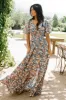 Verona Smocked Maxi Dress | Blue Floral sold by Baltic Born
