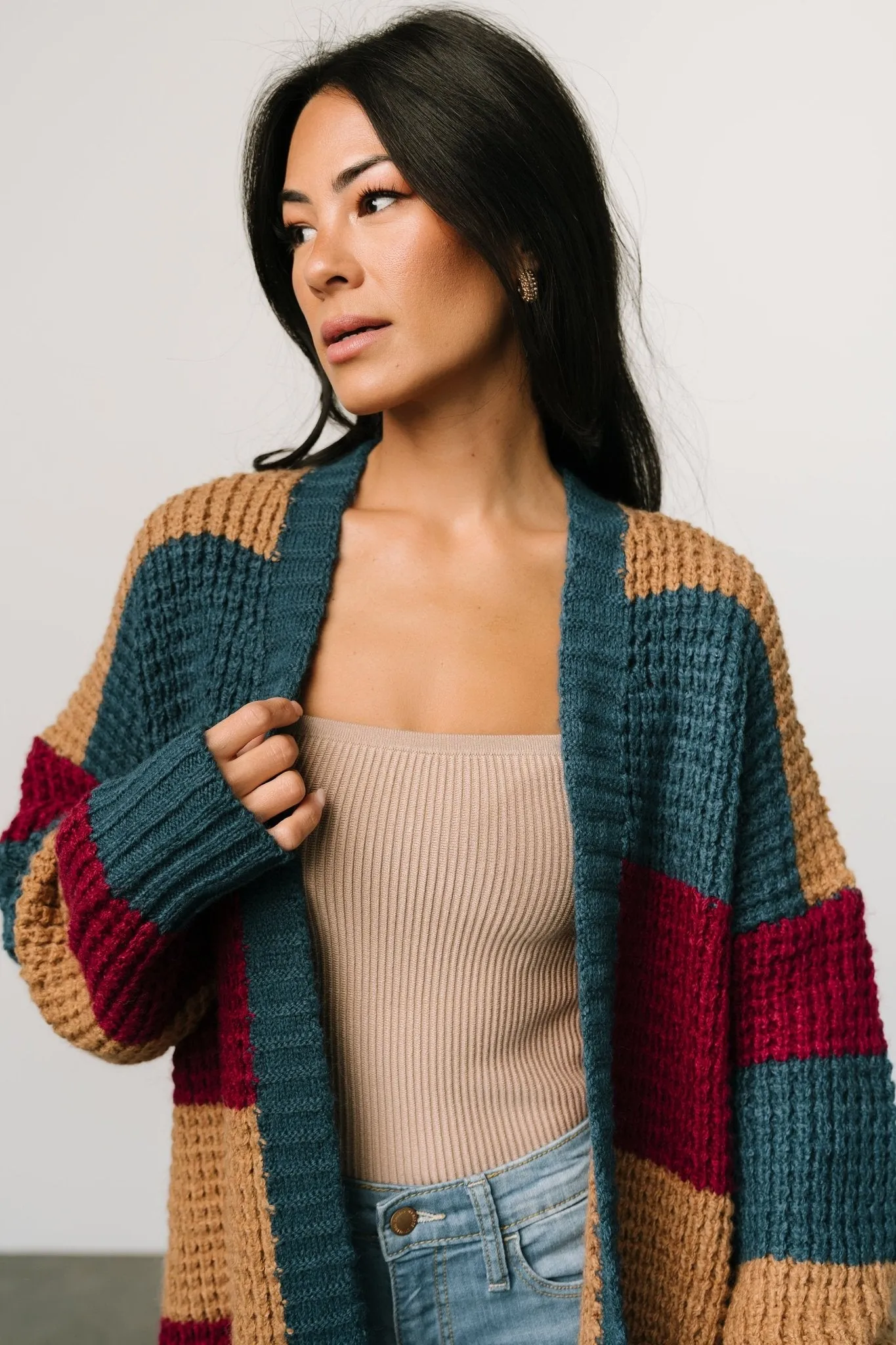 Jonah Chunky Knit Cardigan | Deep Topaz Multi sold by Baltic Born product image thumbnail 3