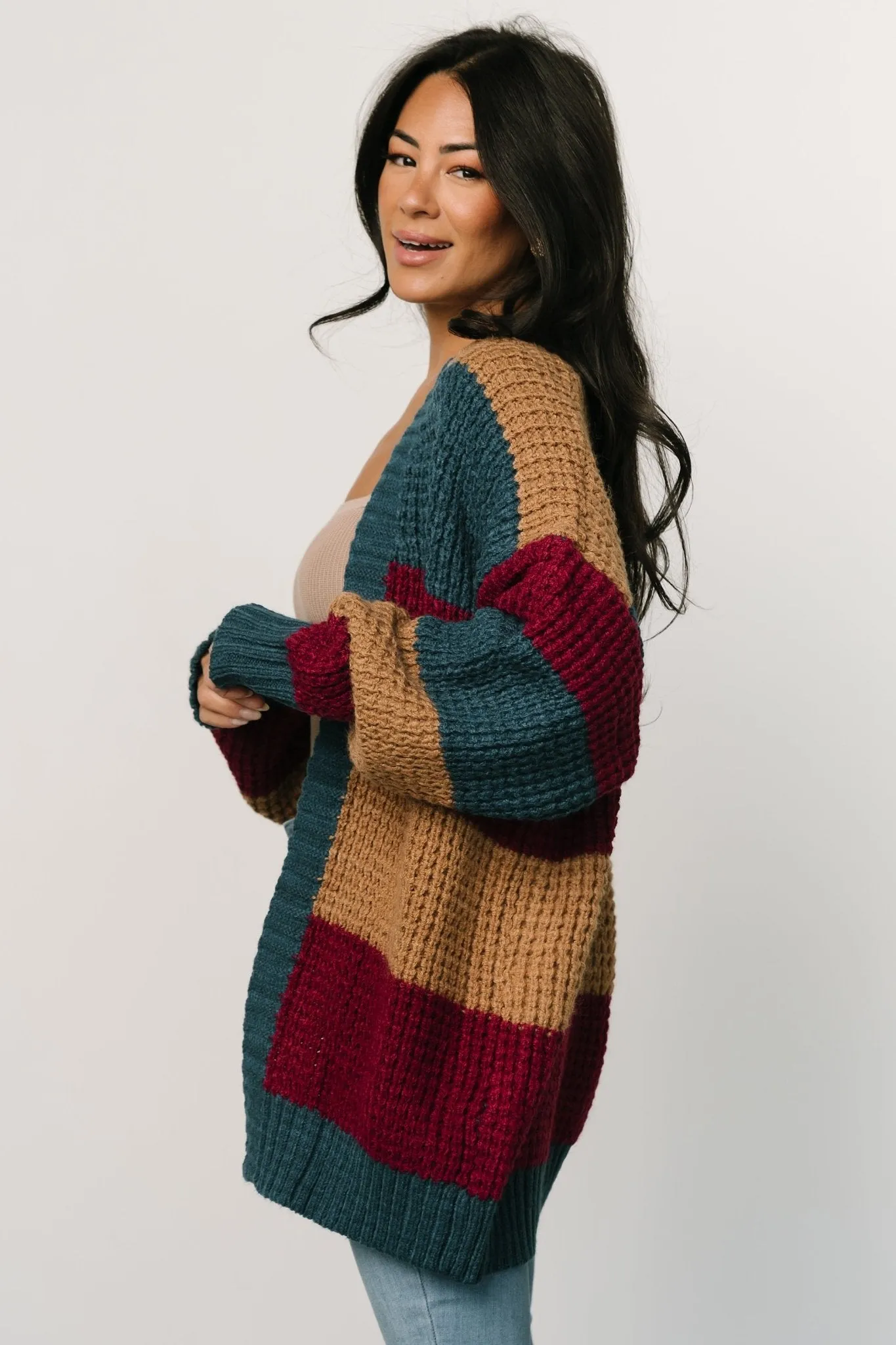 Jonah Chunky Knit Cardigan | Deep Topaz Multi sold by Baltic Born product image thumbnail 4