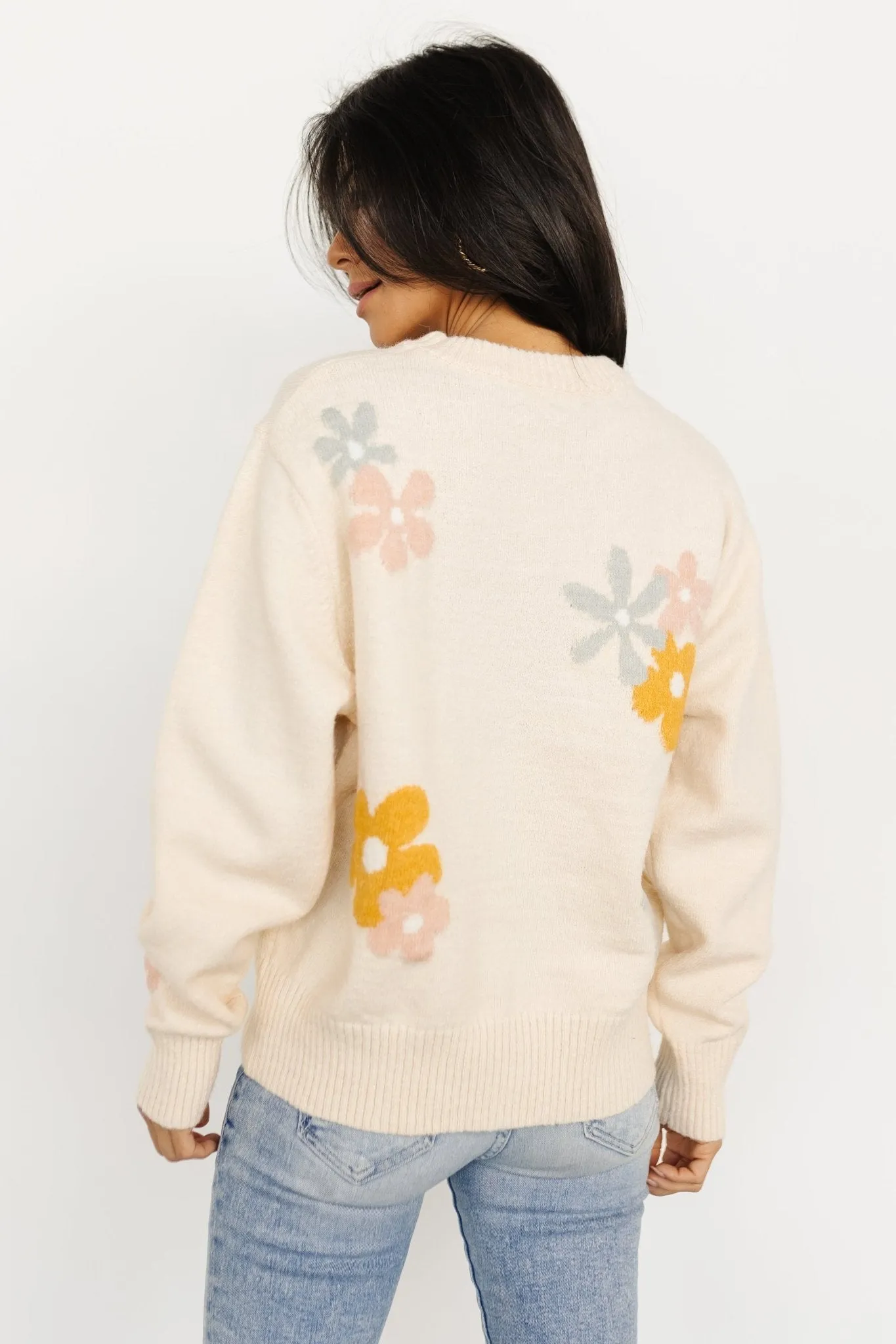 Roxy Sweater | Cream Flower sold by Baltic Born product image thumbnail 5