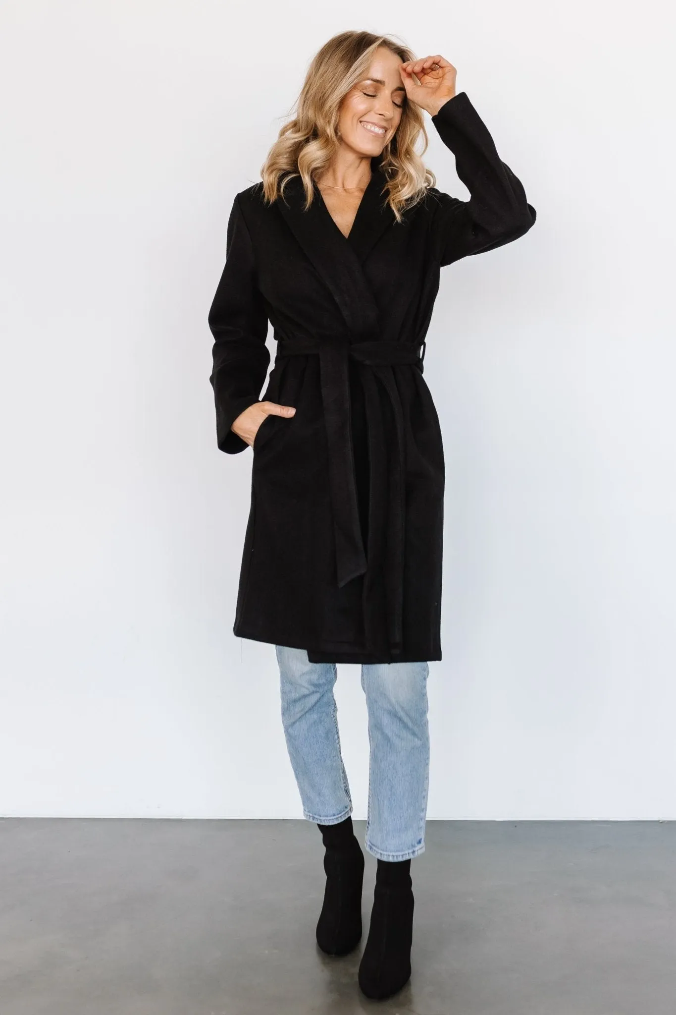 Martin Trench Coat | Black sold by Baltic Born product image thumbnail 3