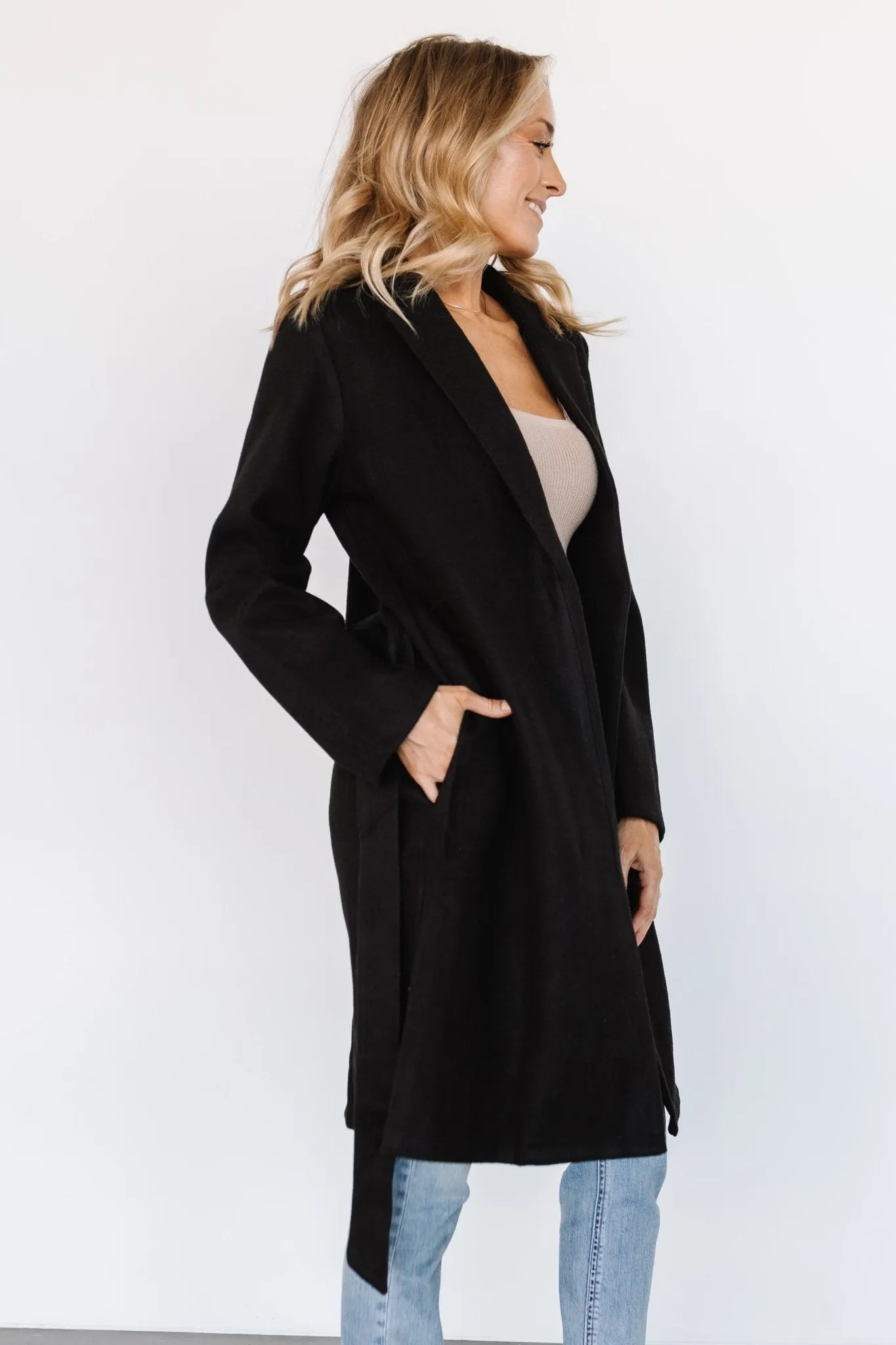 Martin Trench Coat | Black sold by Baltic Born product image thumbnail 5