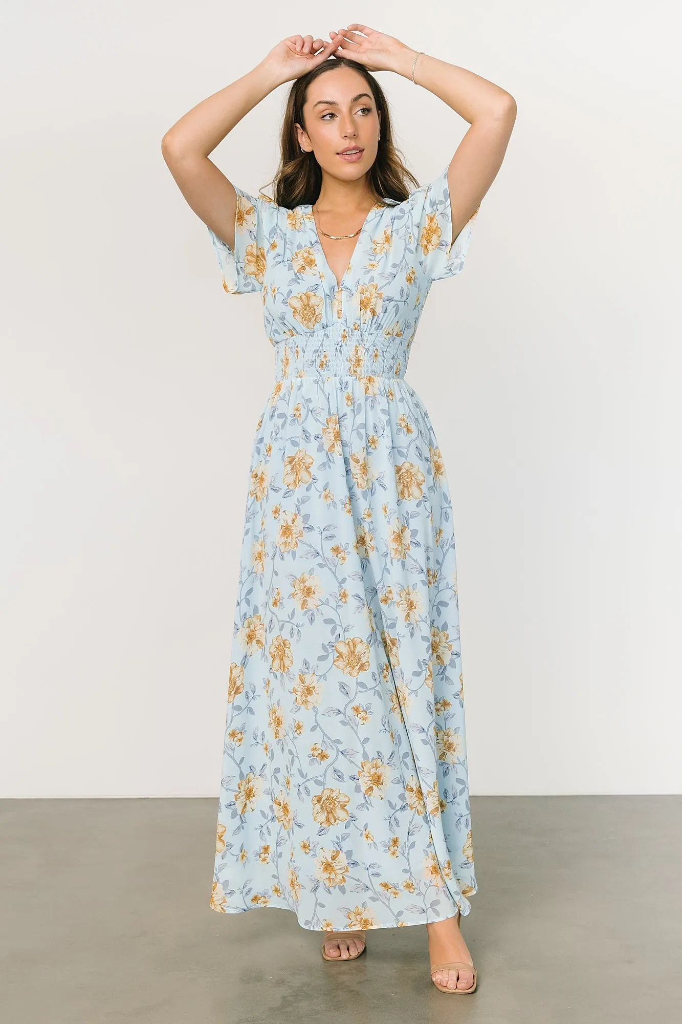 Birdie Maxi Dress | Light Blue Floral sold by Baltic Born product image thumbnail 5