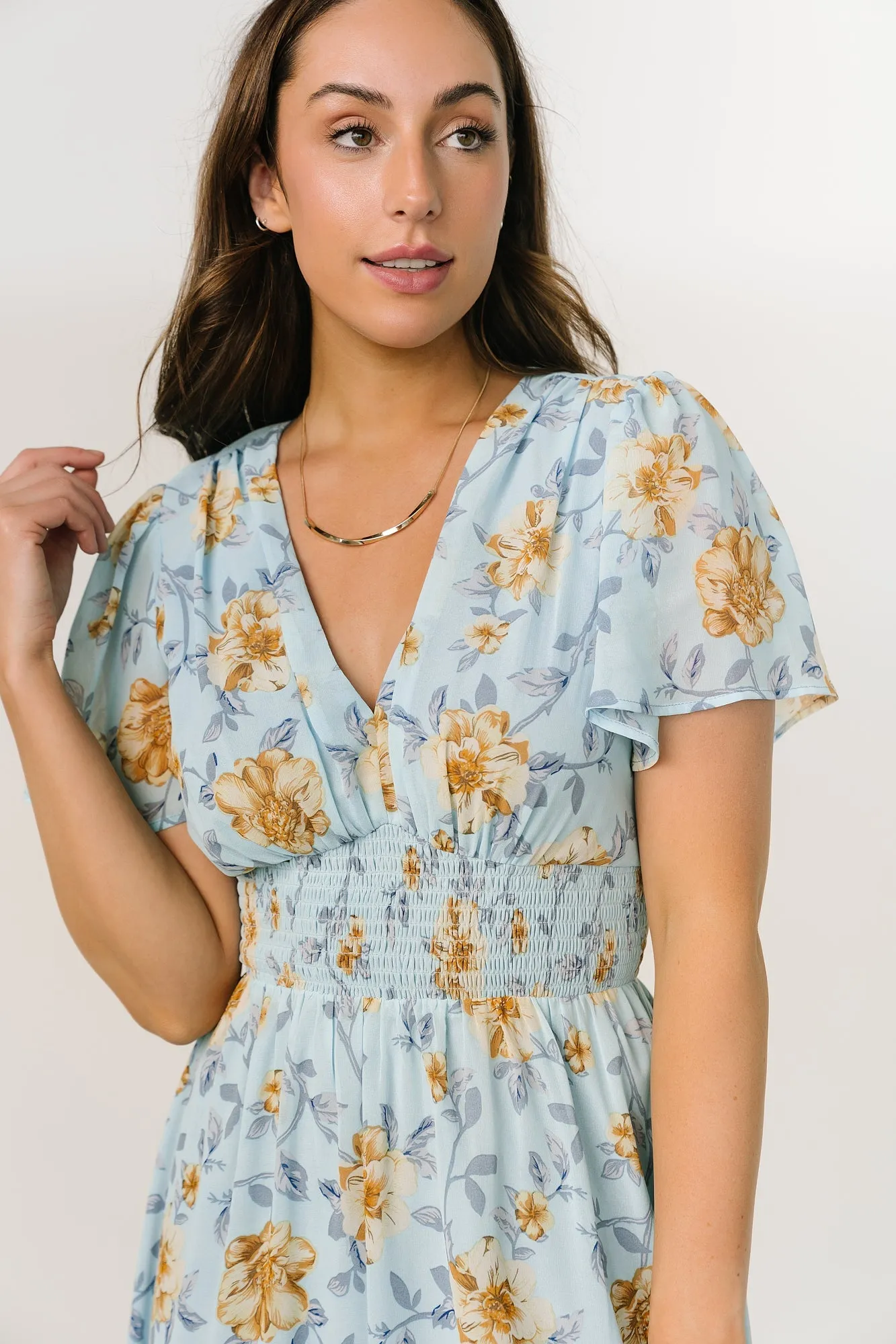 Birdie Maxi Dress | Light Blue Floral sold by Baltic Born product image thumbnail 2