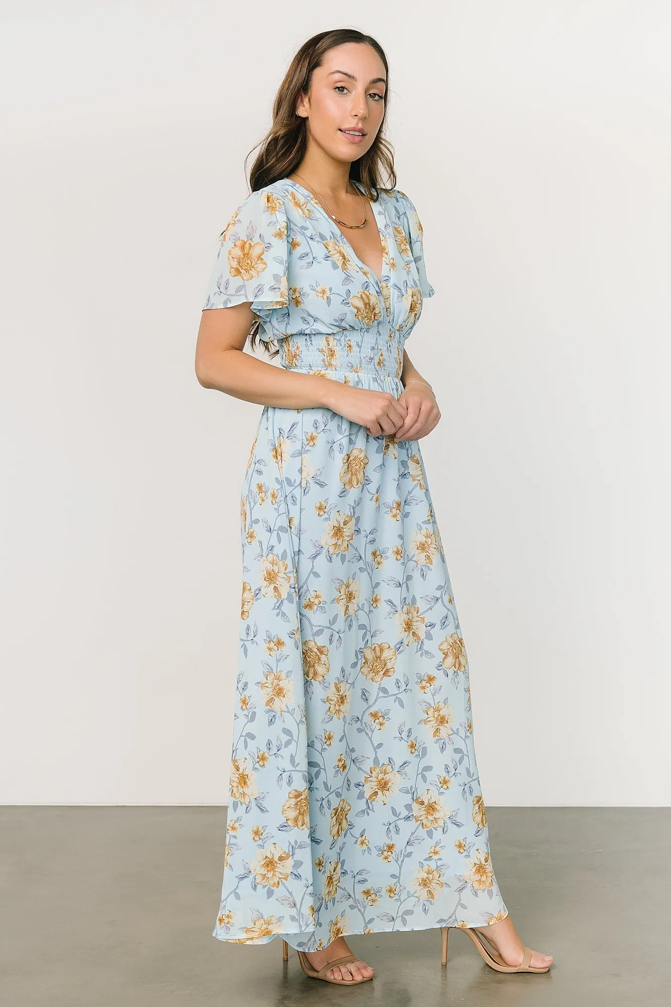 Birdie Maxi Dress | Light Blue Floral sold by Baltic Born product image thumbnail 3